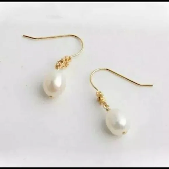 TORY BURCH •Freshwater Cultured Pearl Drop Logo - Picture 6 of 6